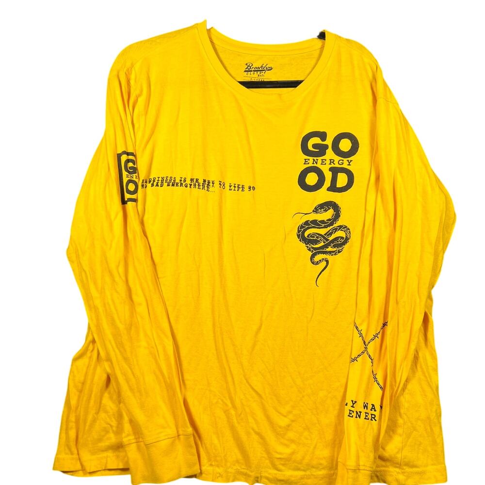 Brooklyn Cloth Men’s Long Sleeve T-Shirt Size XL Yellow